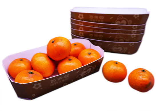 Contenitori di imballaggio alimentare pieganti, scatole di cartone impermeabili per stampa di frutti CMYK