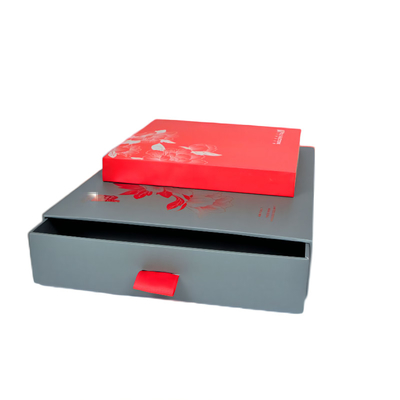 Scatola di imballaggio di carta del cassetto dello scorrevole, involucro su ordinazione C2S del greyborad dei contenitori di regalo del cartone C1S 1200g